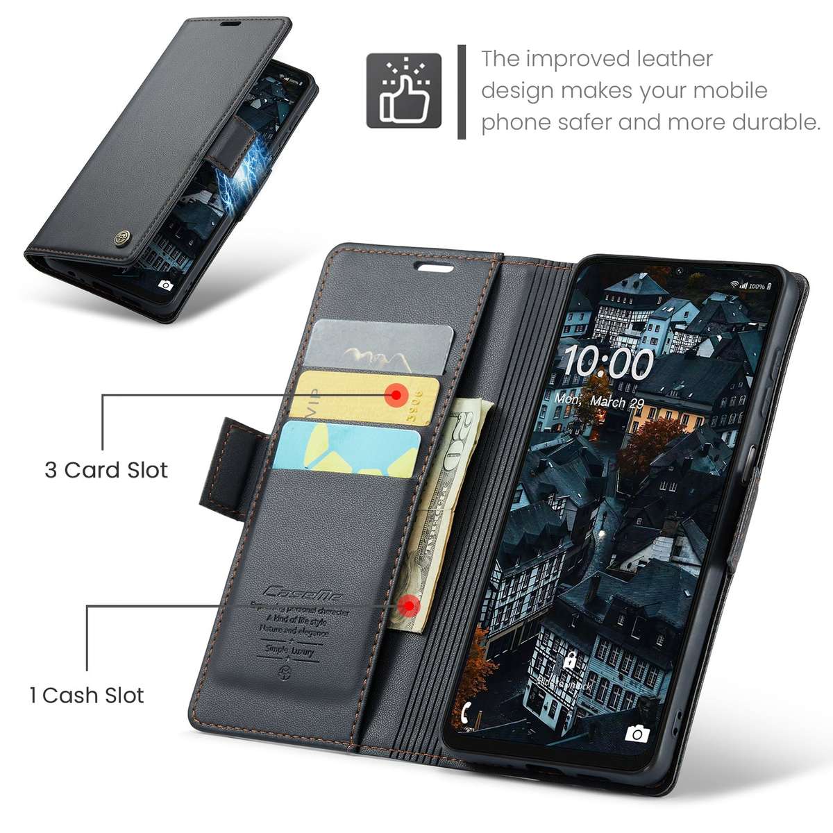 Retro Flip Leather Wallet Cover for Samsung Galaxy A06