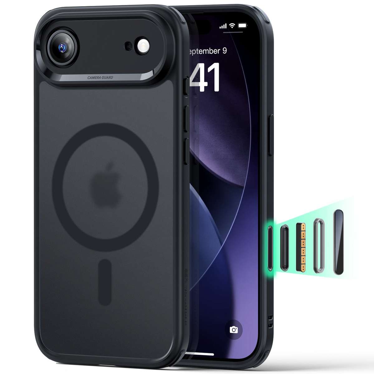 ESR MagSafe Case Compatible with iPhone 17 Air Hybrid Camera Button Cover