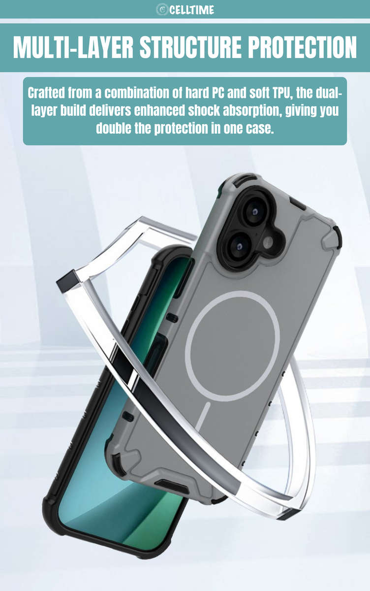 CellTime Case for iPhone 17 Grating Shockproof MagSafe Cover