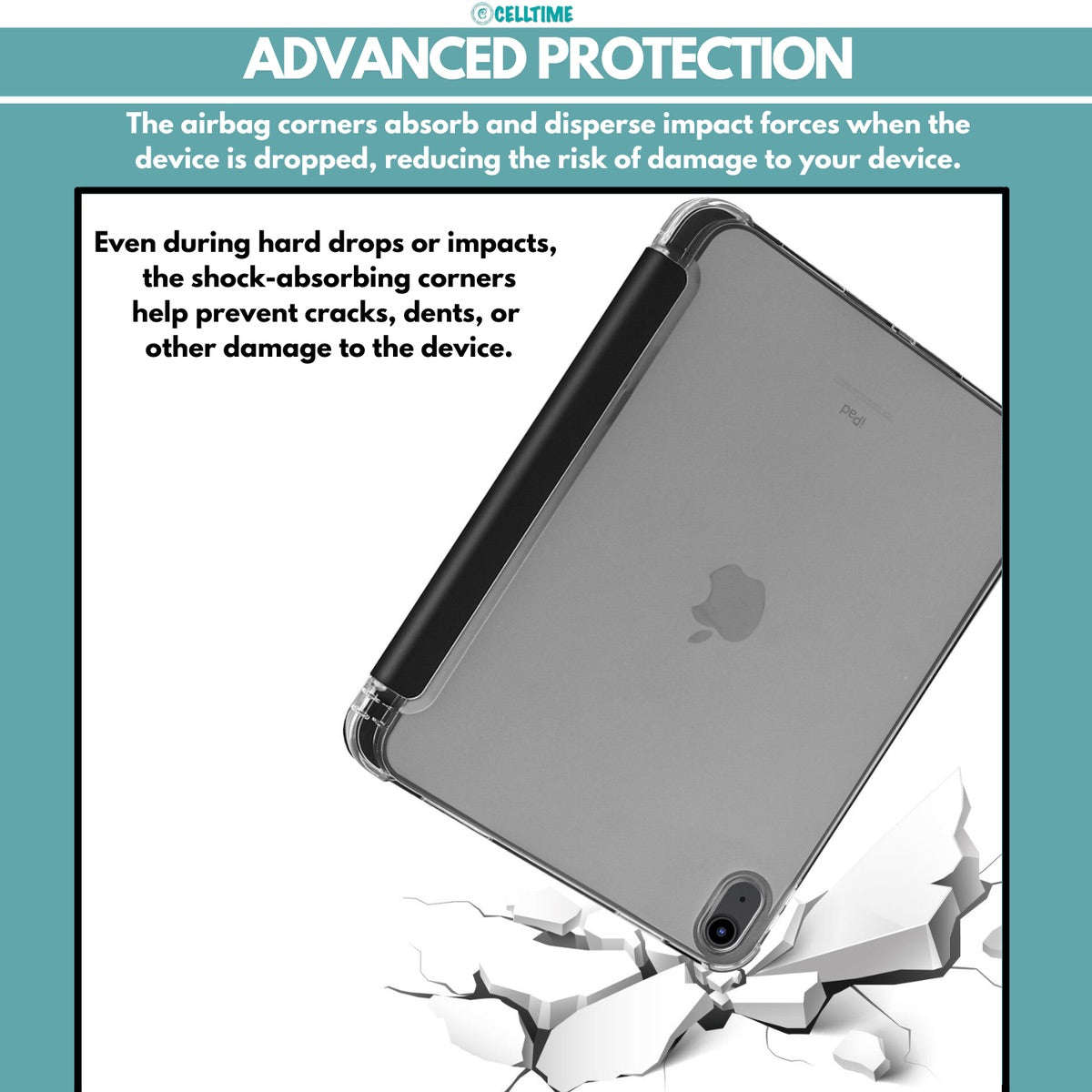CellTime O'Slim Air Design Shockproof Cover for iPad Air 13" (M4) 2026