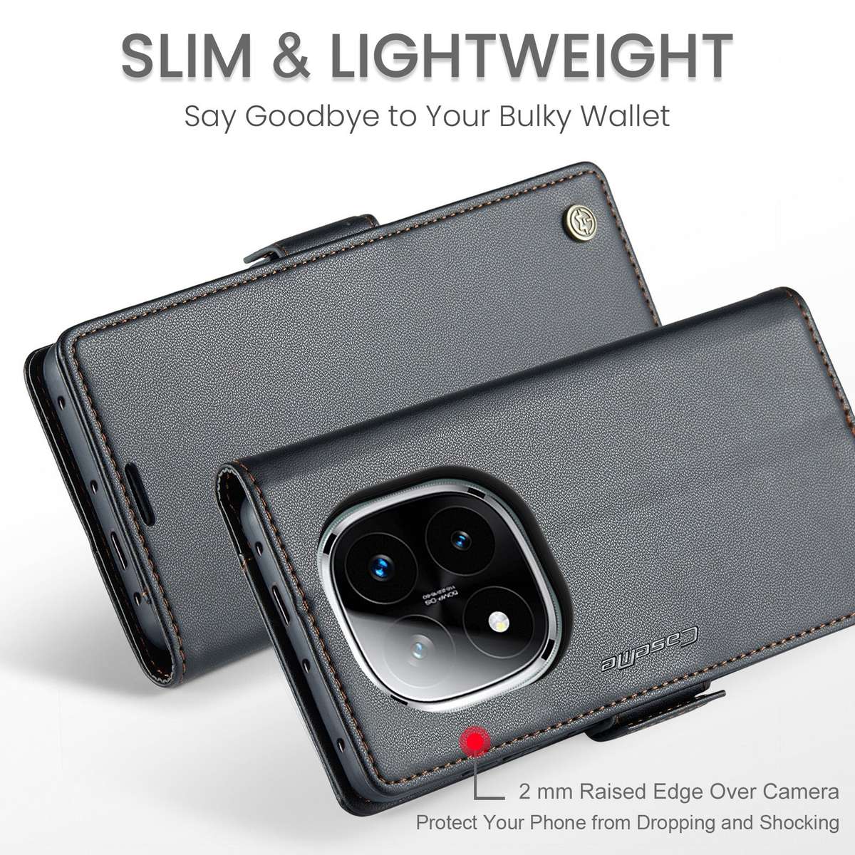 Retro Flip Case Compatible with Redmi Note 14 Pro Plus 5G Leather Cover