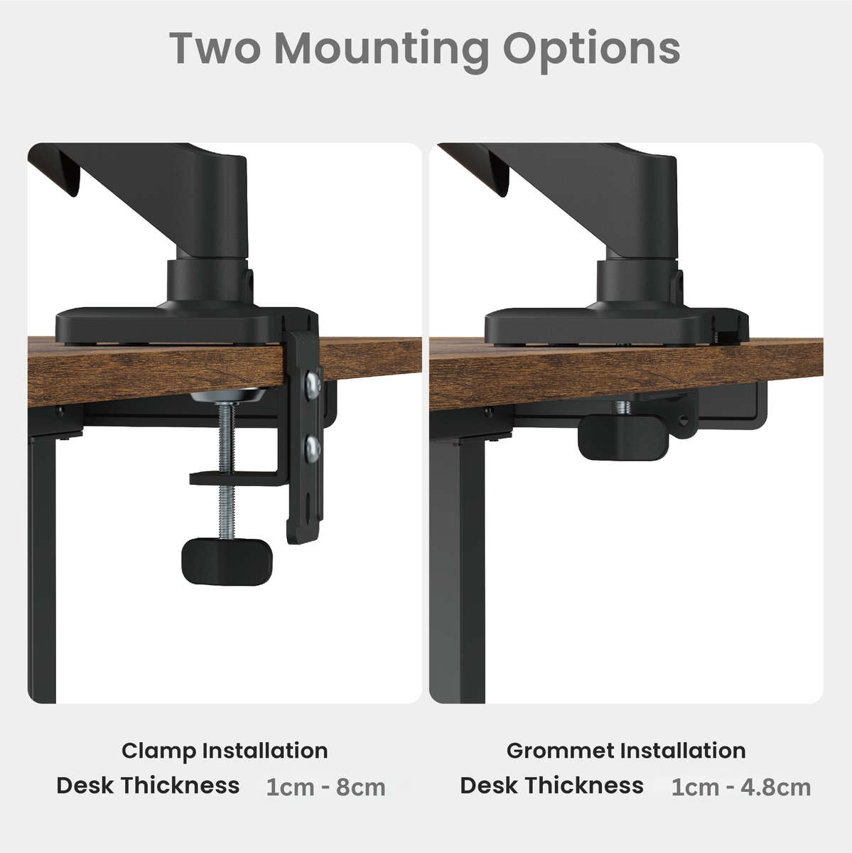 NEOHUBS Core Single Monitor Arm Mount Adjustable Vesa Desktop Stand