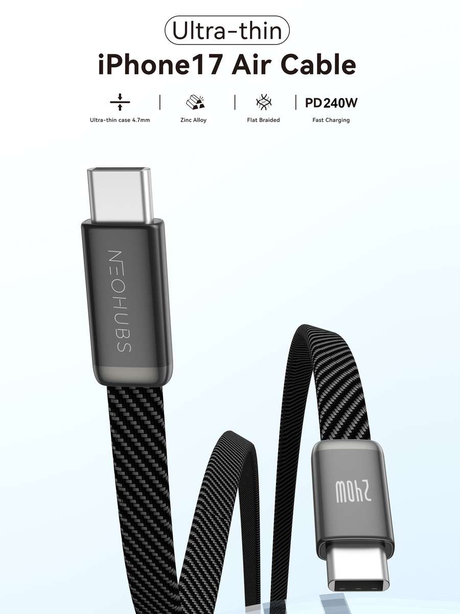 NEOHUBS AIR CABLE 240W USB C to USB C - Type C Fast Charger Cable - 1.5M