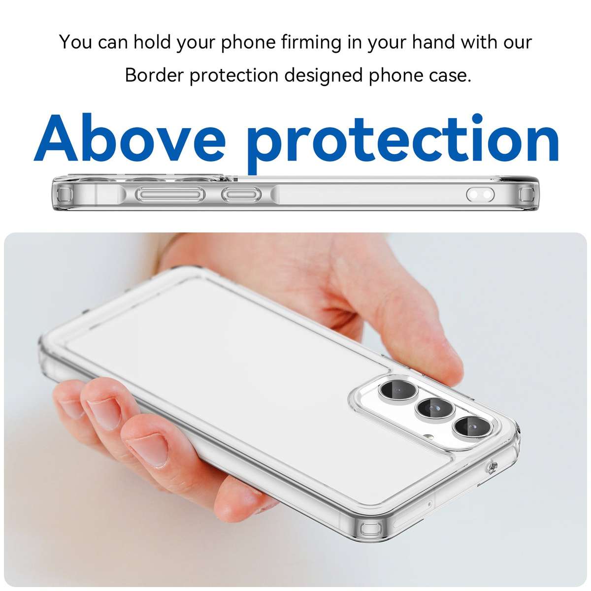 Clear Cover for Samsung Galaxy A55 - Shockproof Candy Series Cover