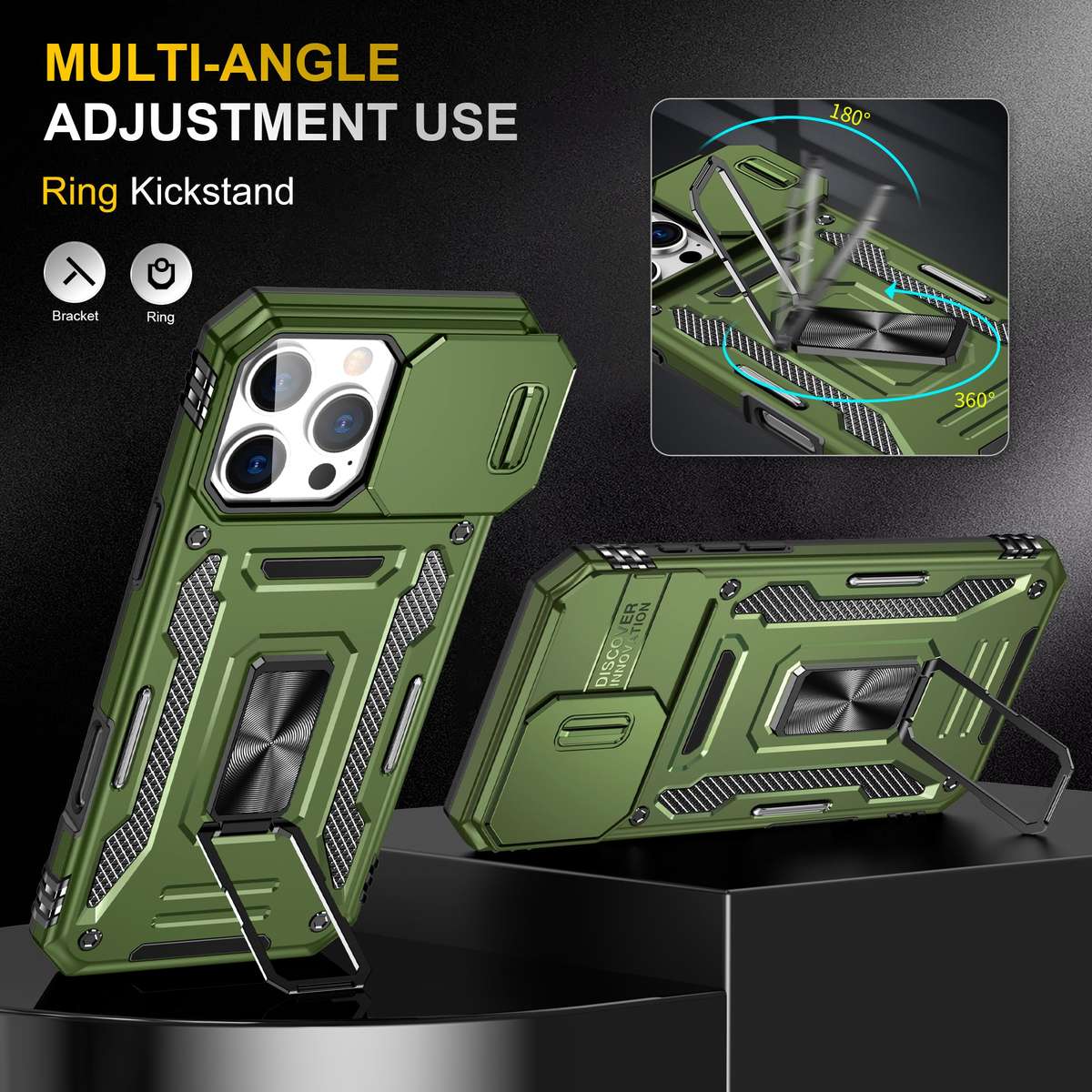 Kejiang Camshield Cover iPhone 16 Pro/ 16 Pro Max Shockproof Case