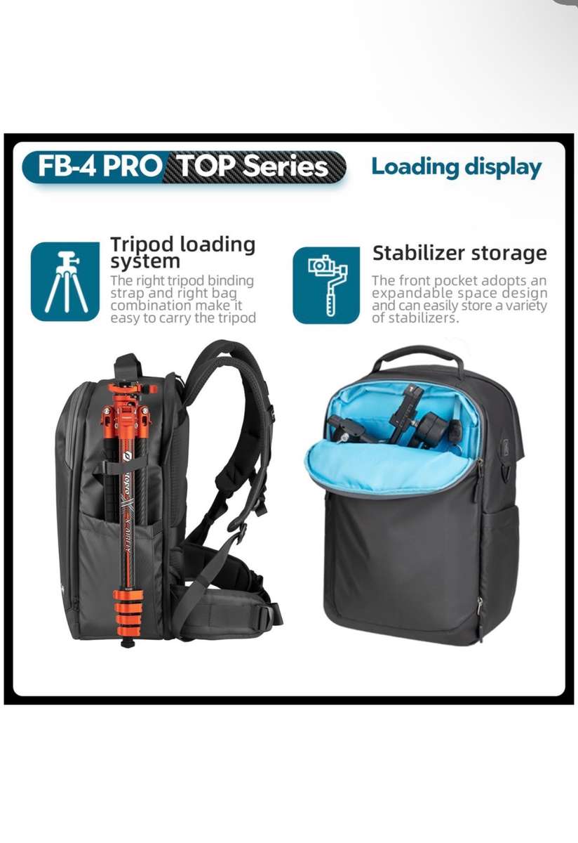 Fotopro Ergonomic Professional Photography Backpack Camera Bag - FB-4 Pro