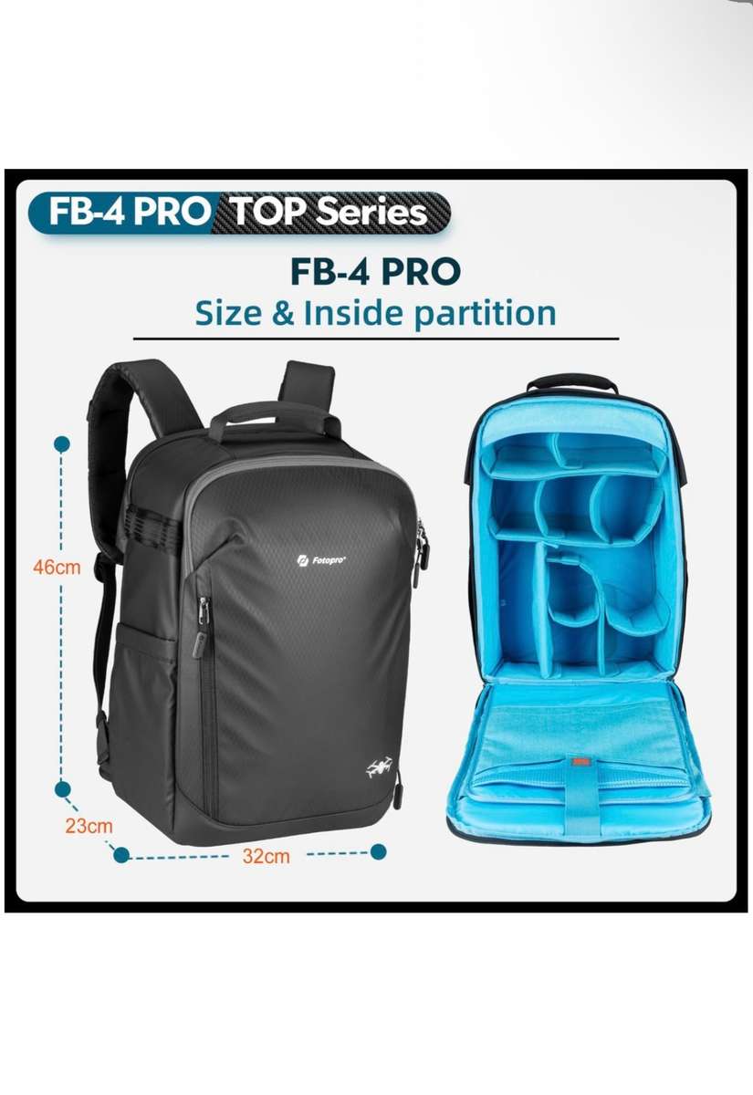 Fotopro Ergonomic Professional Photography Backpack Camera Bag - FB-4 Pro