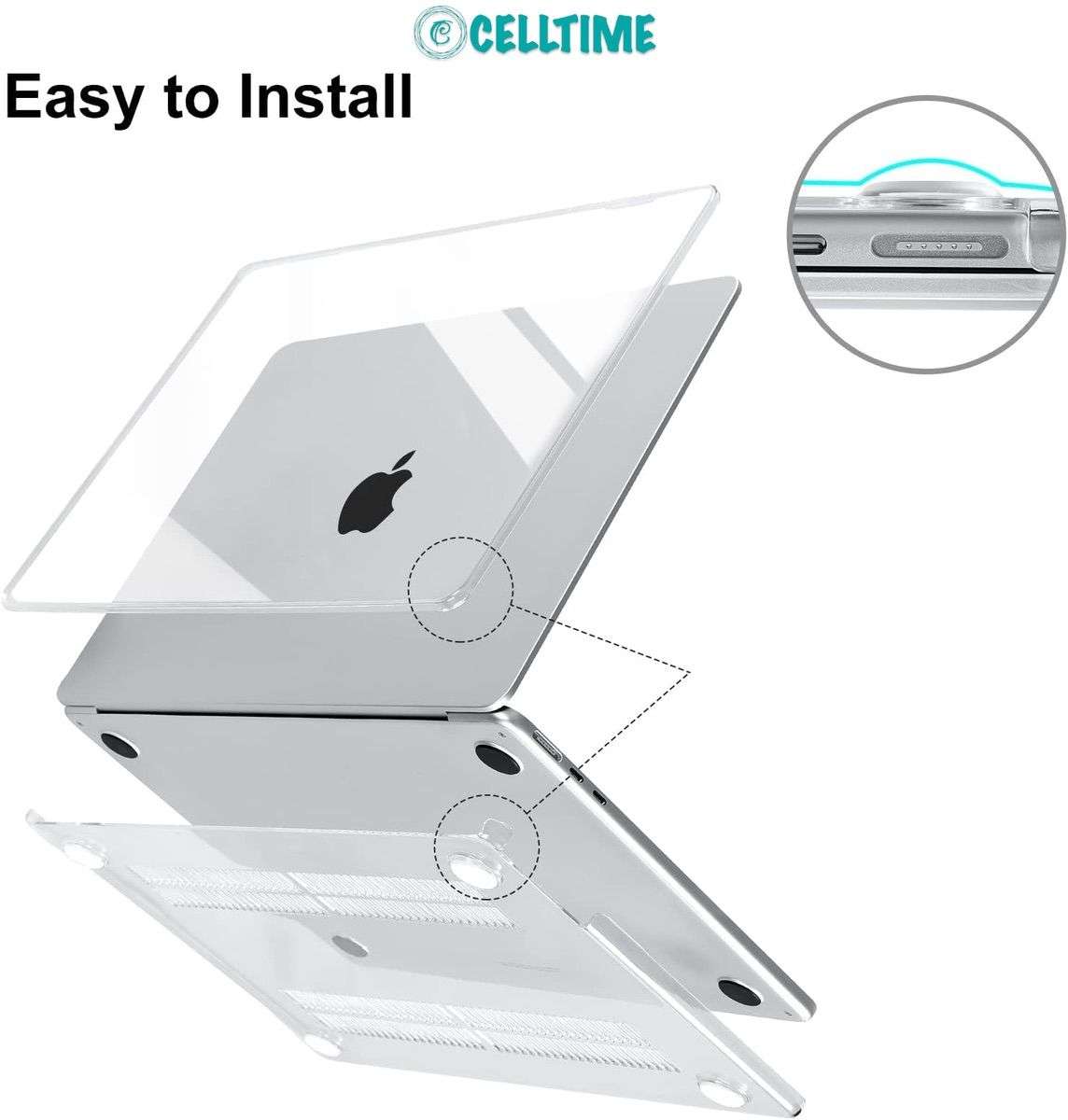 CellTime Clear Case Compatible with MacBook Pro 14inch (M5 Pro) Cover
