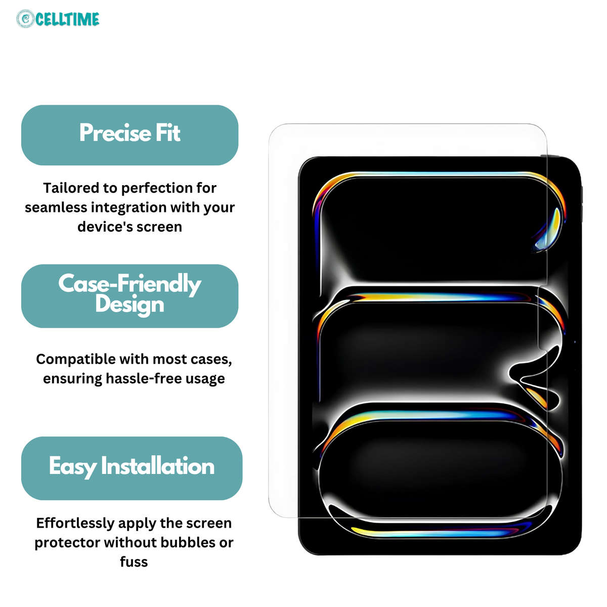 CellTime Tempered Glass Screen Guard for iPad Pro 13" (M5) 2025