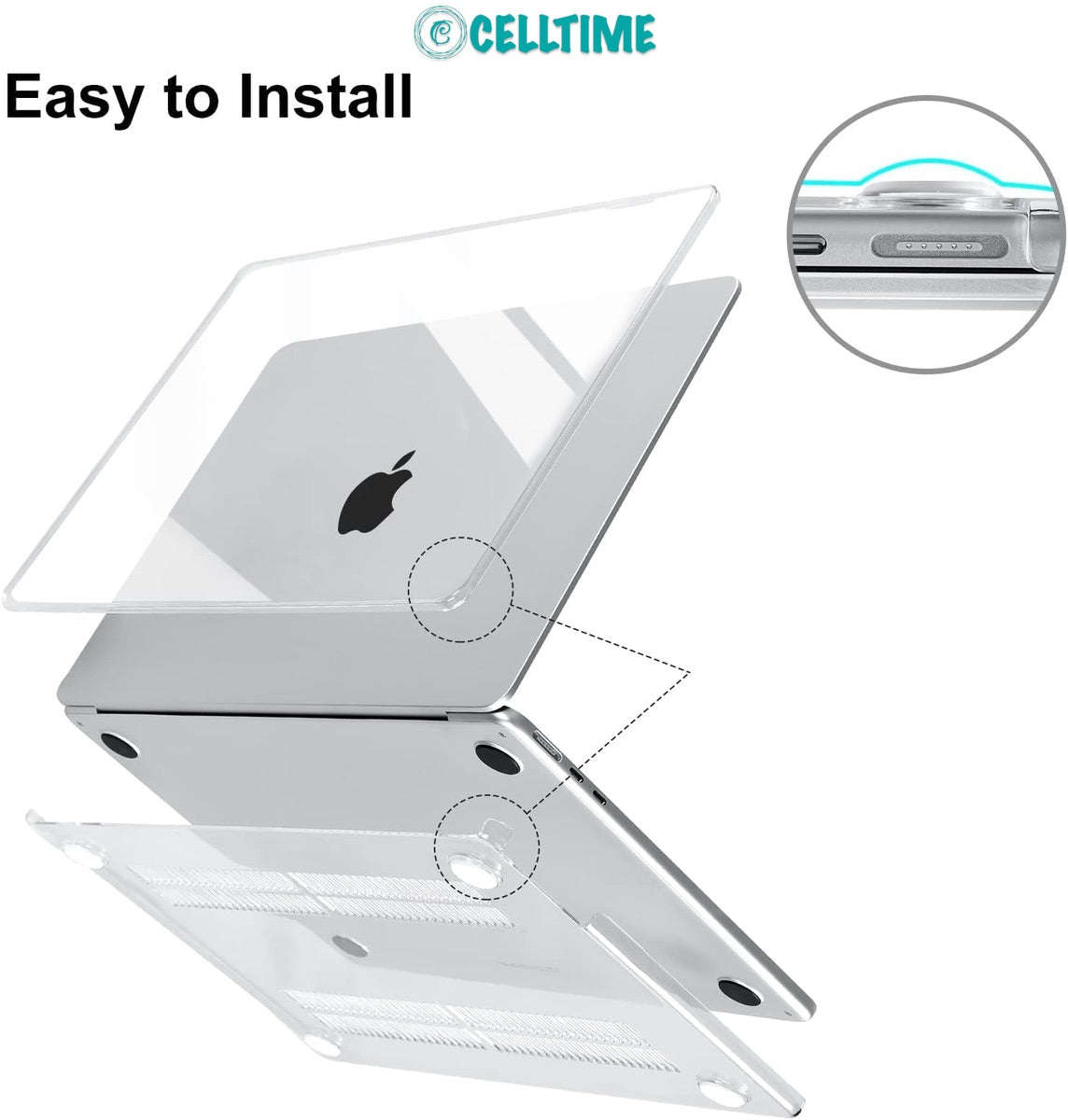 CellTime Clear Case for MacBook Pro 14inch M5 Cover(Model:A3434)
