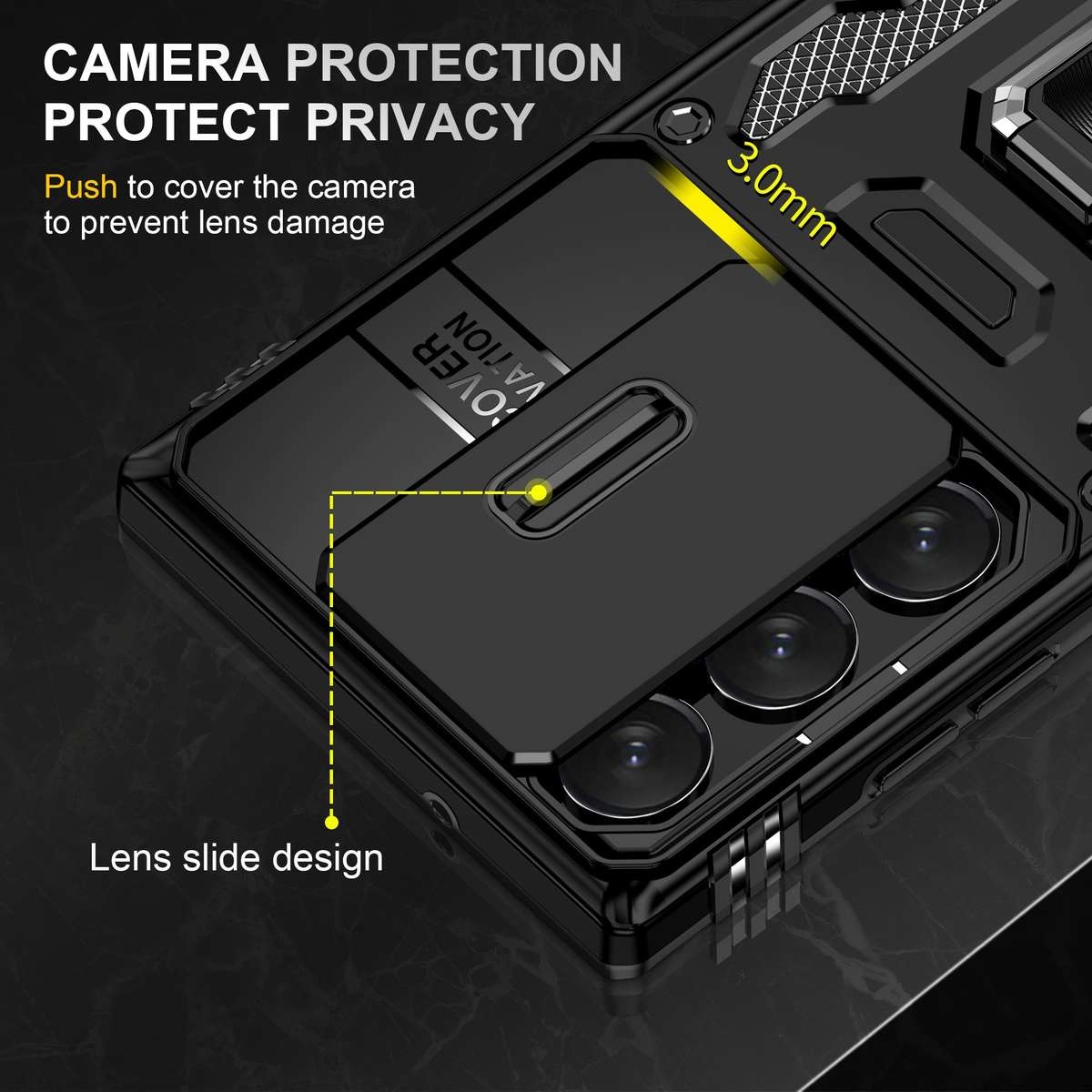 Kejiang Camshield Cover for Galaxy S25/S25+/S25 Ultra Case