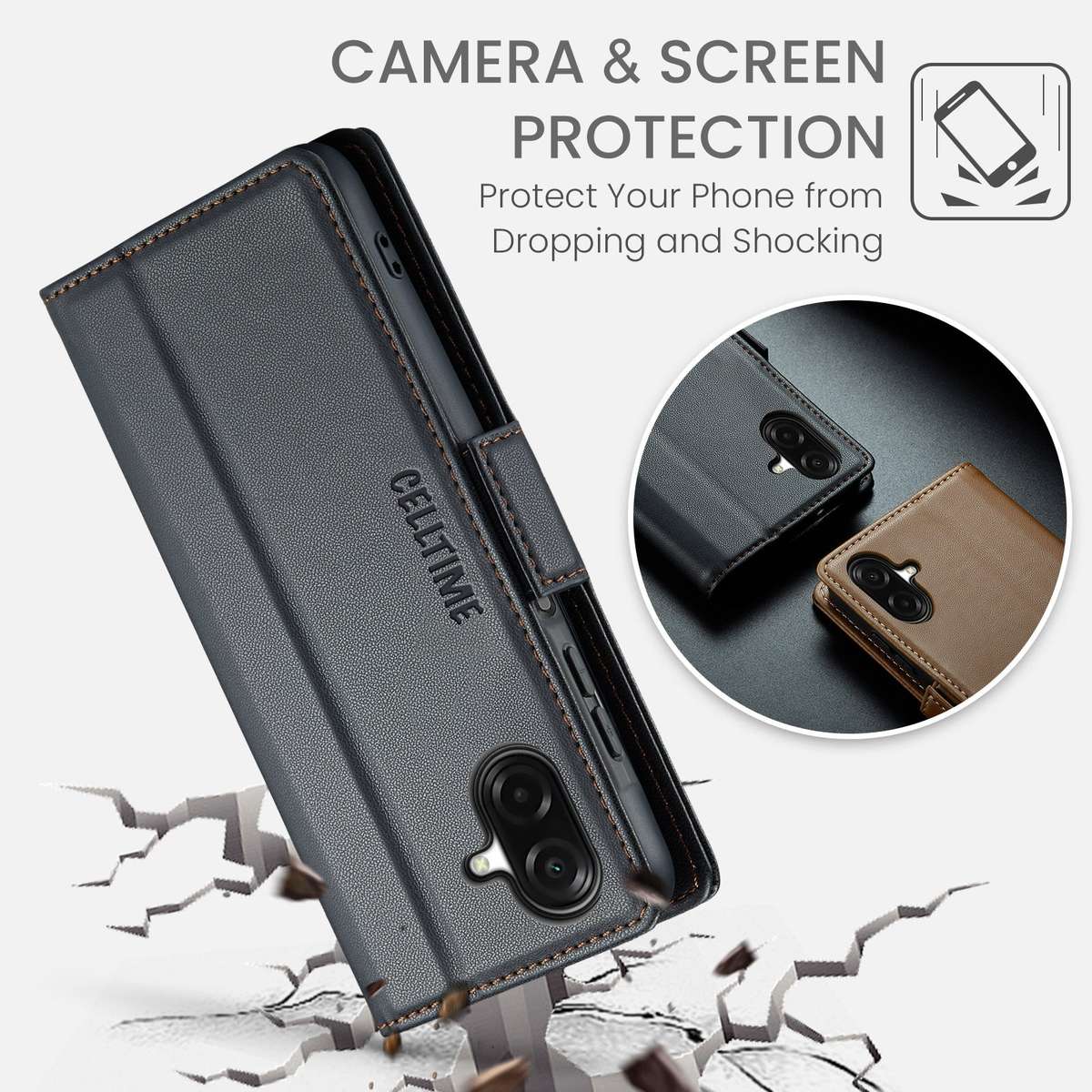 Retro Flip Case for Galaxy A07 Leather Wallet Cover
