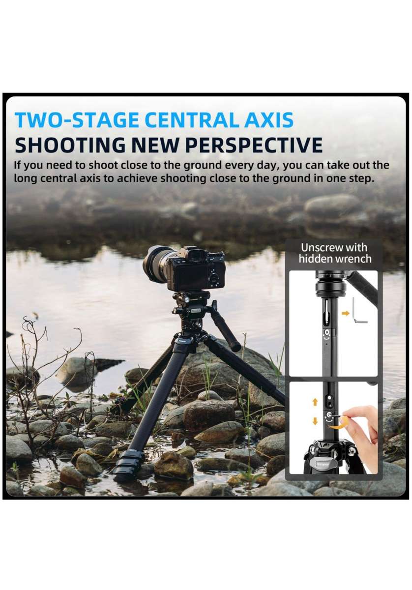 Fotopro Heavy-Duty Fluid Head Video Tripod Stand - Origin Plus Video