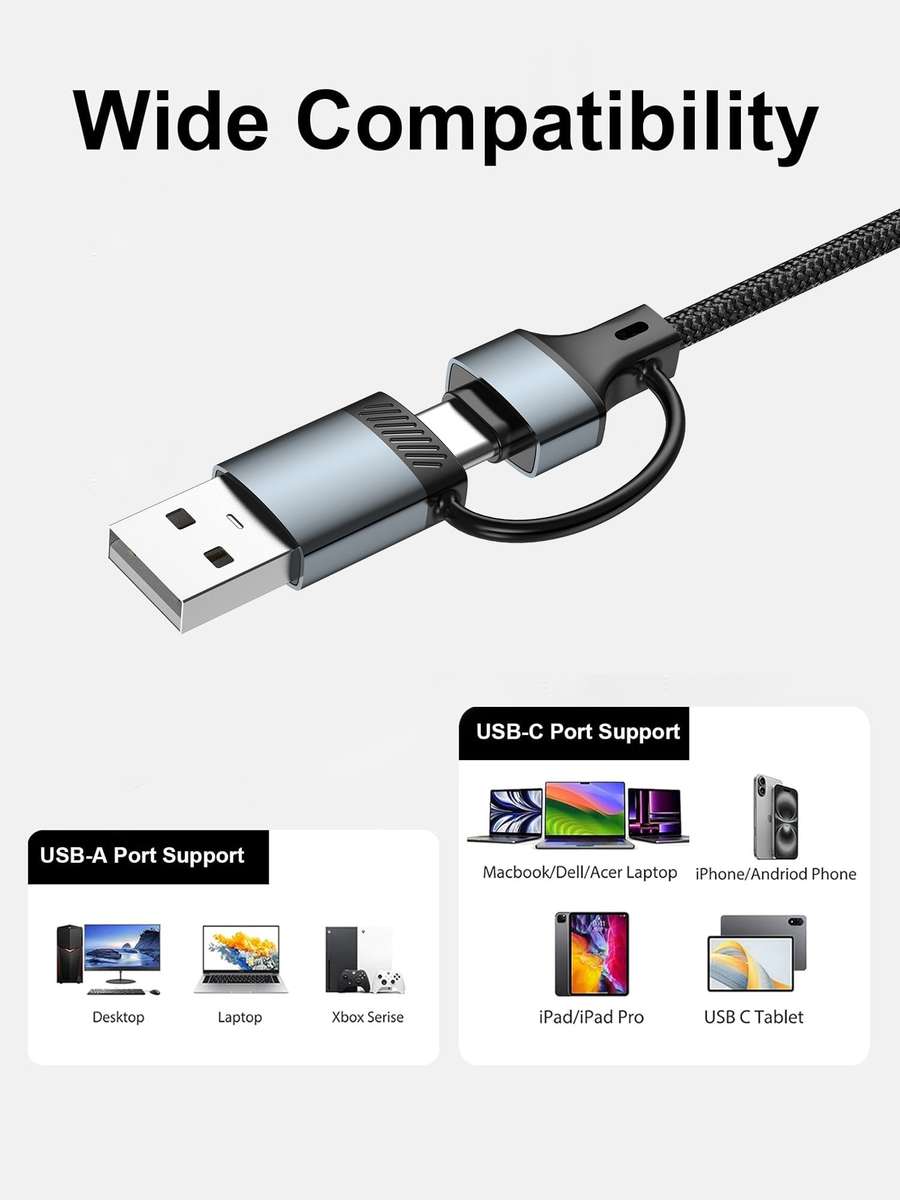 NEOHUBS HUB PLUS 4-in-1 USB A/Type-C Hub with USB 3, 2x USB 2 & USB-C 60W