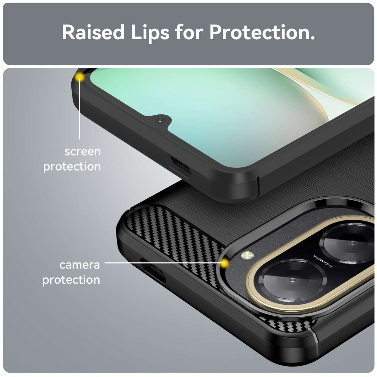 CellTime Case for Redmi A5 Carbon Fiber Design Shockproof Cover