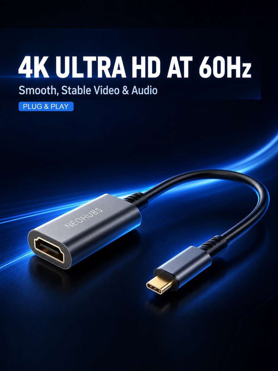 NEOHUBS NEX VIEW Type C to HDMI Adapter Cable - USB C to HDMI Converter