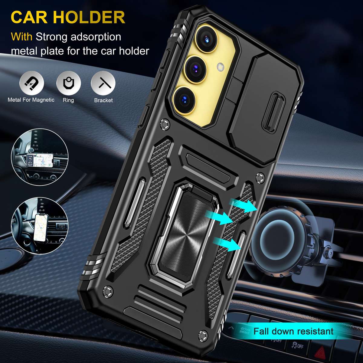 Galaxy A35 Kejiang Camshield Cover Shockproof Case