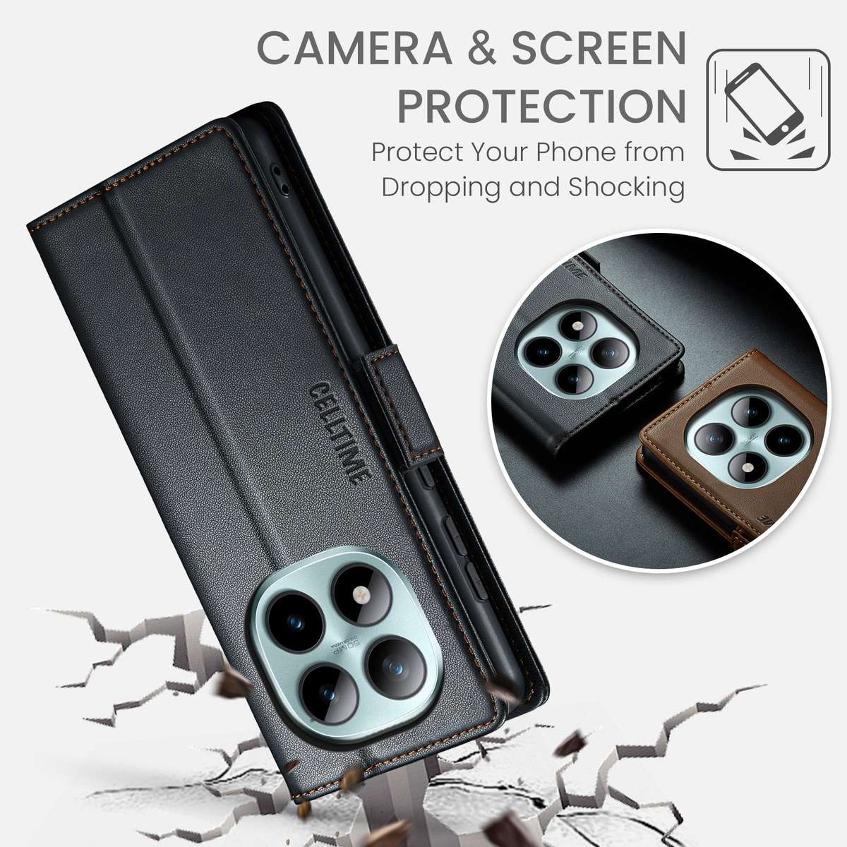Retro Flip Case for Redmi Note 15 Pro Plus 5G Wallet Cover