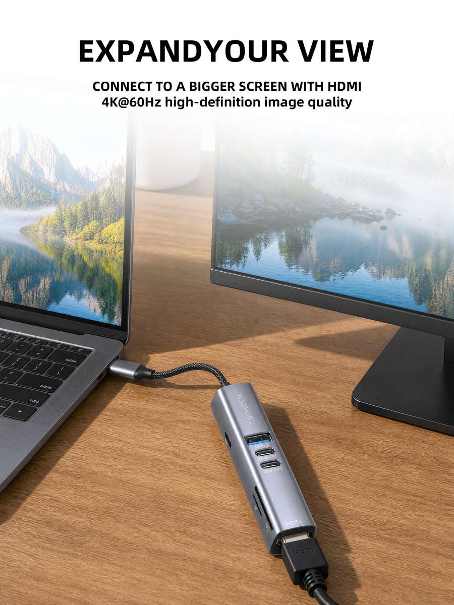 NEOHUBS HUB MAX 7-in-1 Type-C Hub with HDMI, 100W PD, SD/TF, USB 3 & USB-C