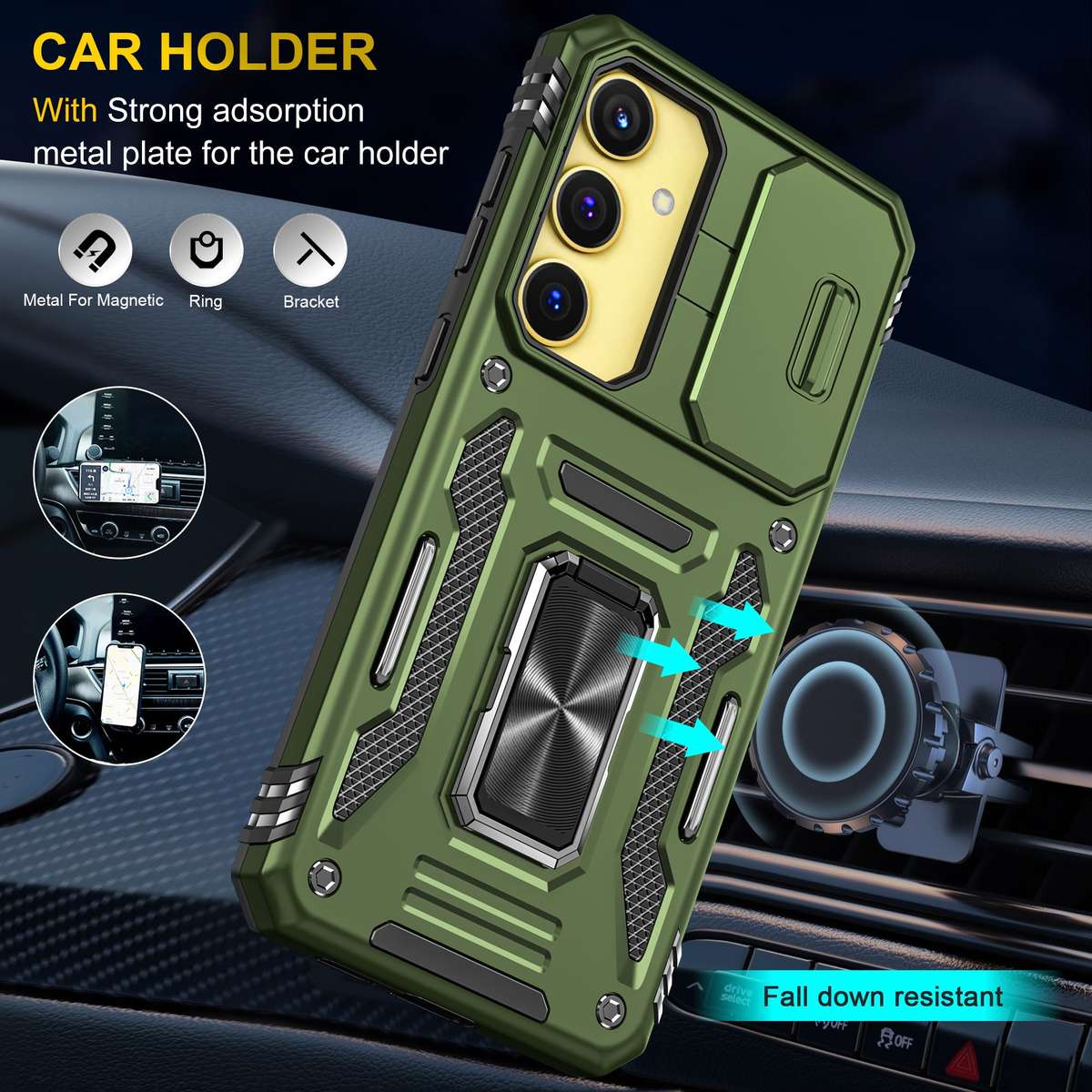Galaxy A35 Kejiang Camshield Cover Shockproof Case