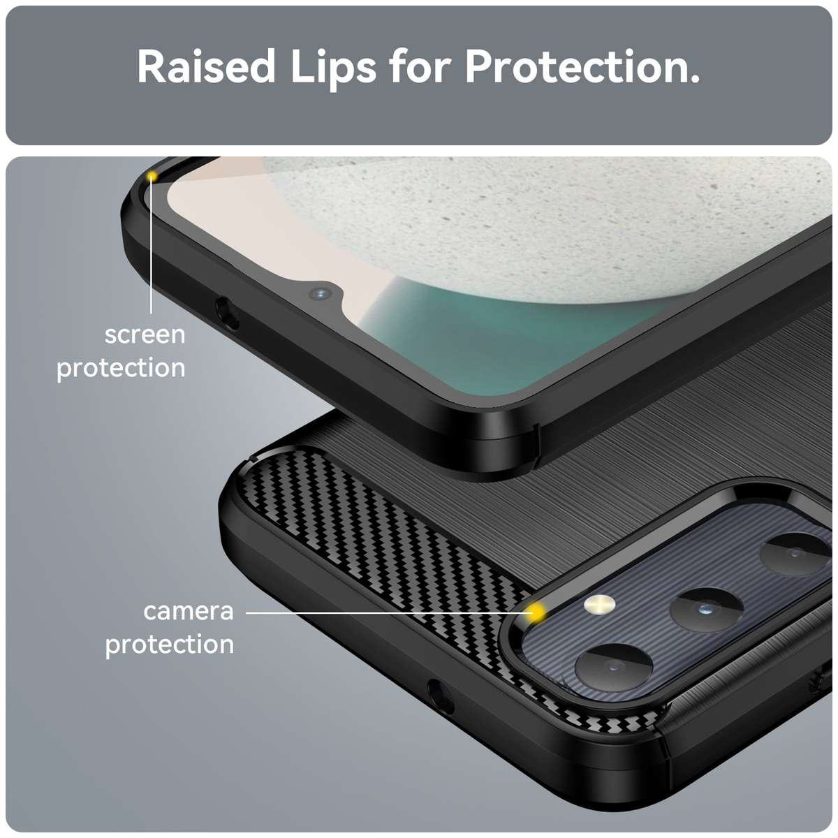 Carbon Fiber Design Case for Samsung Galaxy A05s Shockproof Cover