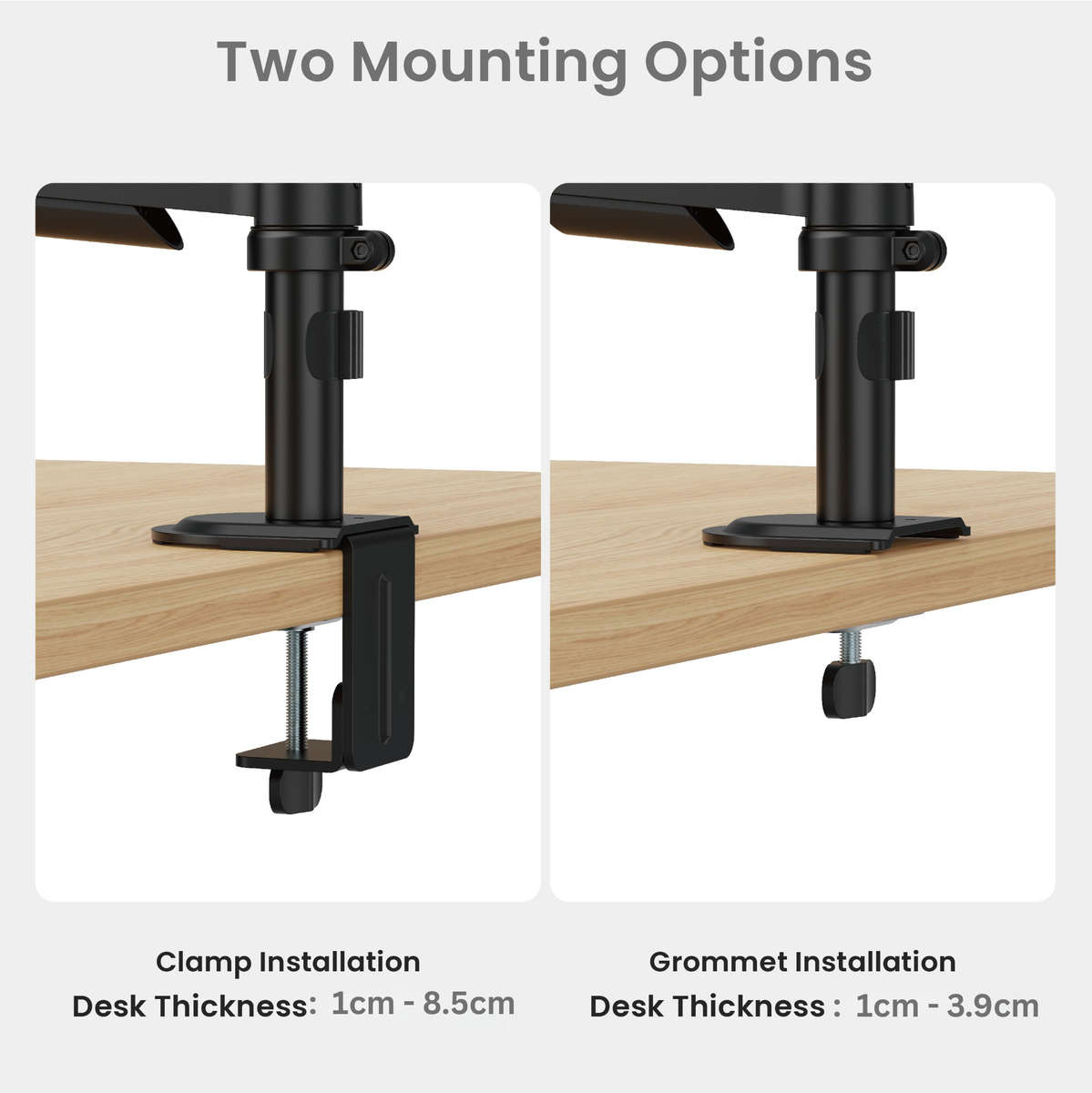 NEOHUBS Core+ Dual Monitor Arm Mount Adjustable Vesa Desktop Stand