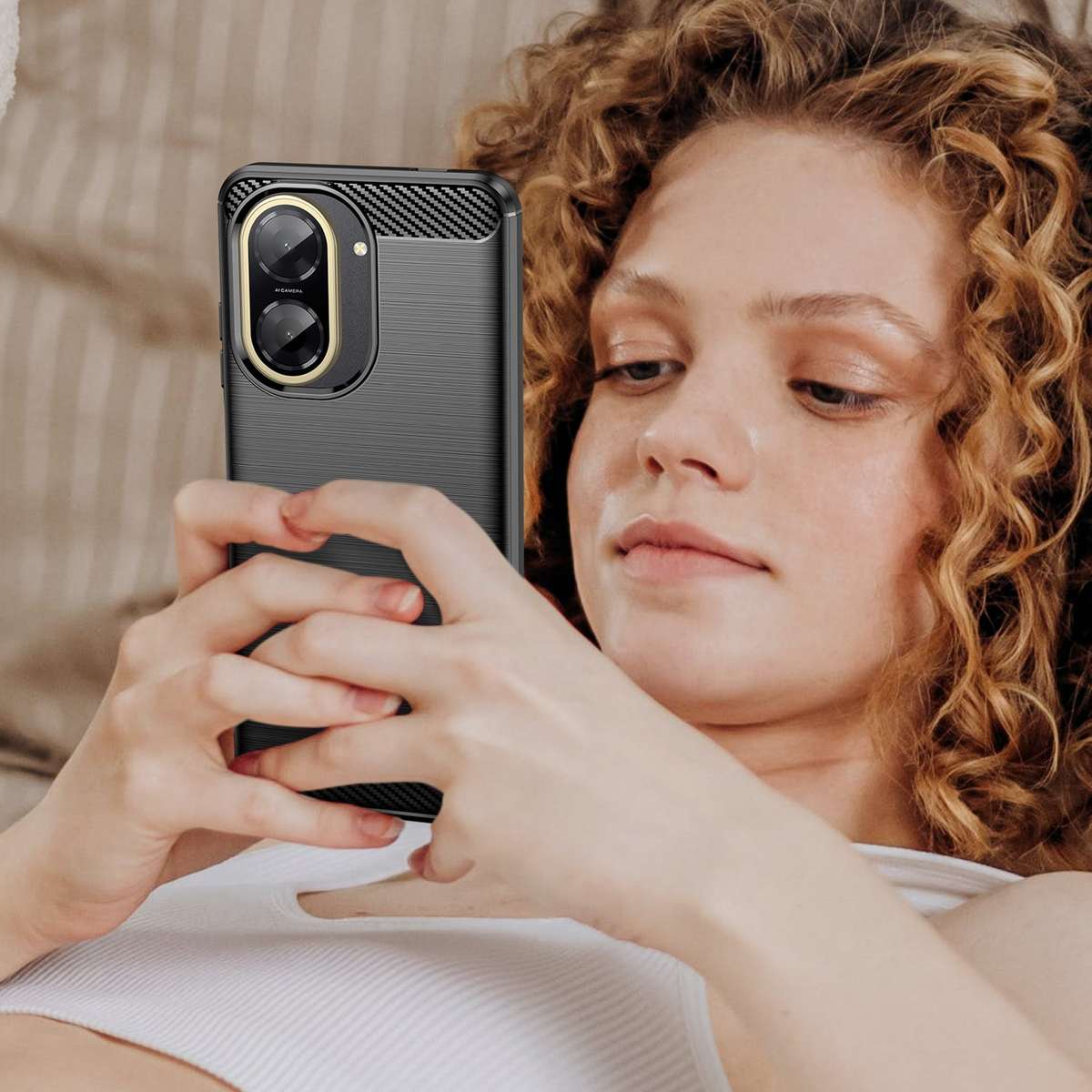 CellTime Case for Redmi A5 Carbon Fiber Design Shockproof Cover