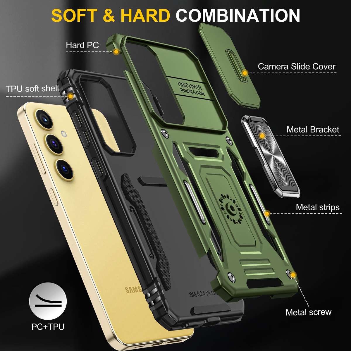 Galaxy A35 Kejiang Camshield Cover Shockproof Case