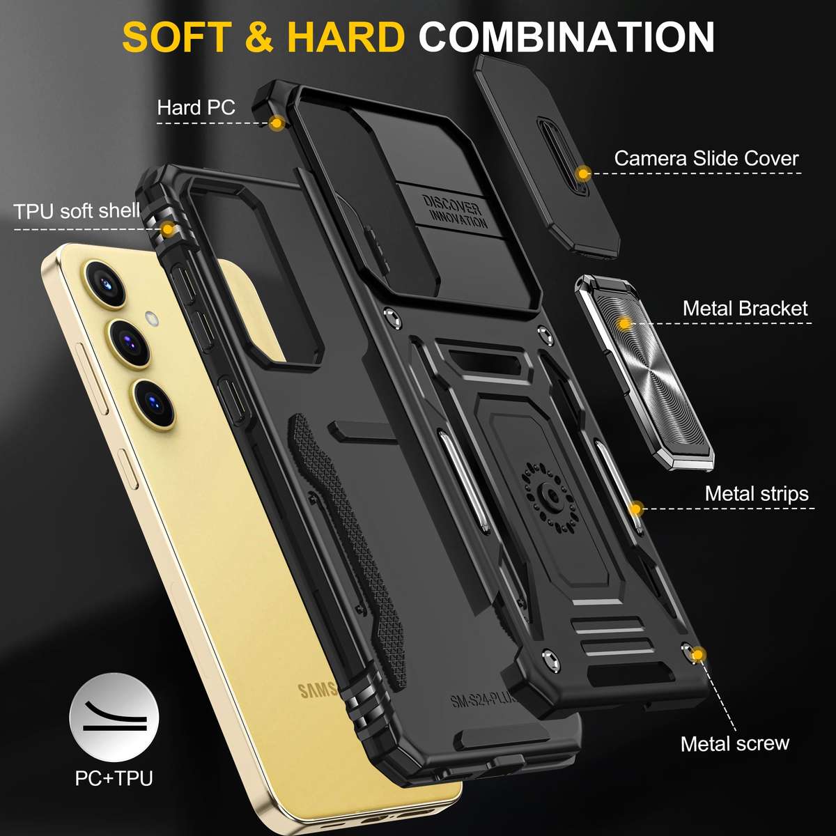 Galaxy A35 Kejiang Camshield Cover Shockproof Case
