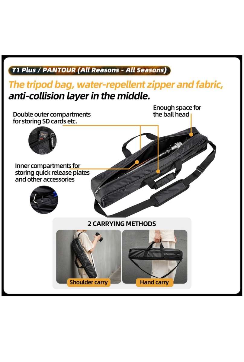 Fotopro Lightweight All Terrain Camera Tripod Stand - (T1 Plus+T-Bar+TH-1M)