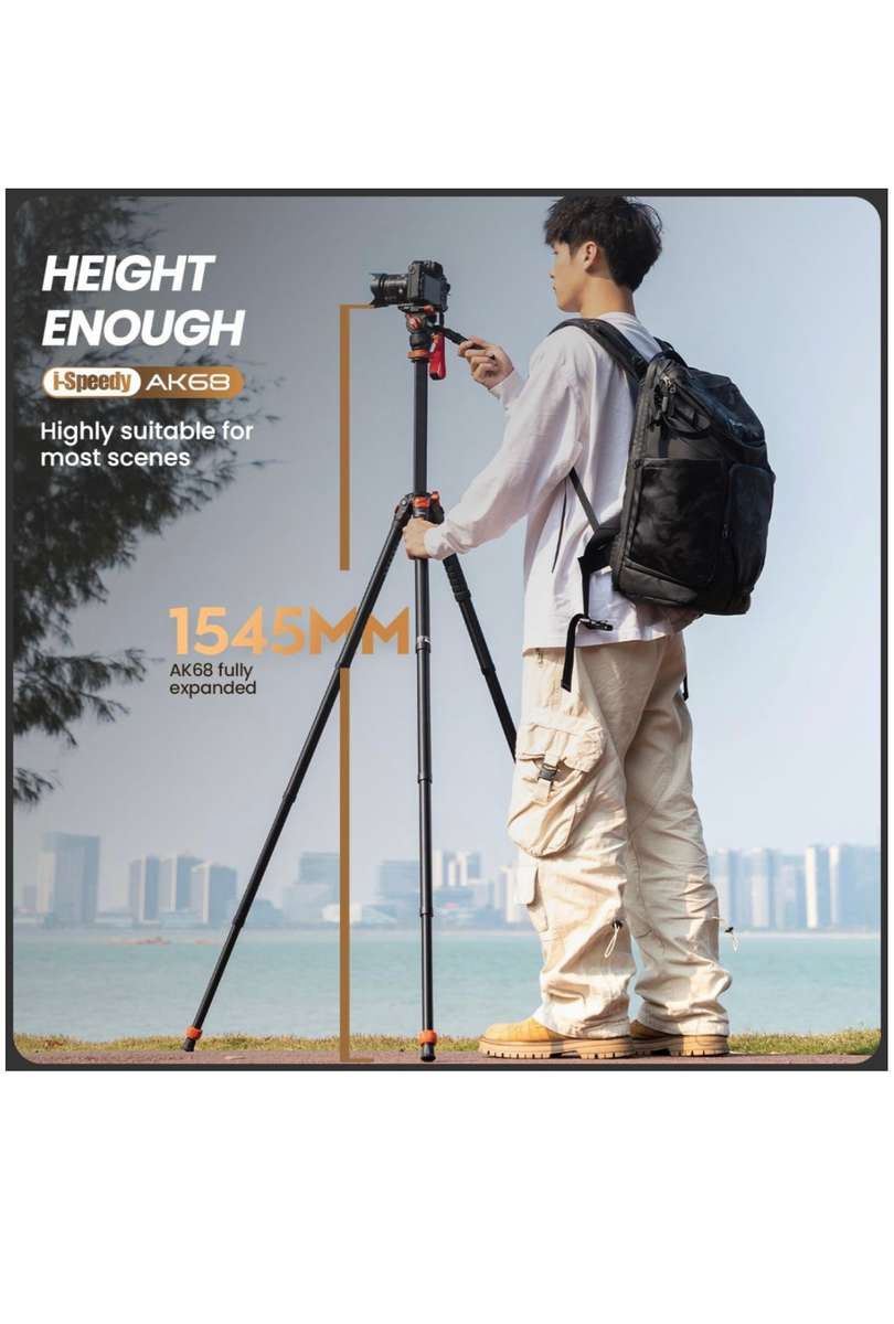 Fotopro AK68 Portable Aluminium Fluid Video Camera Tripod Stand