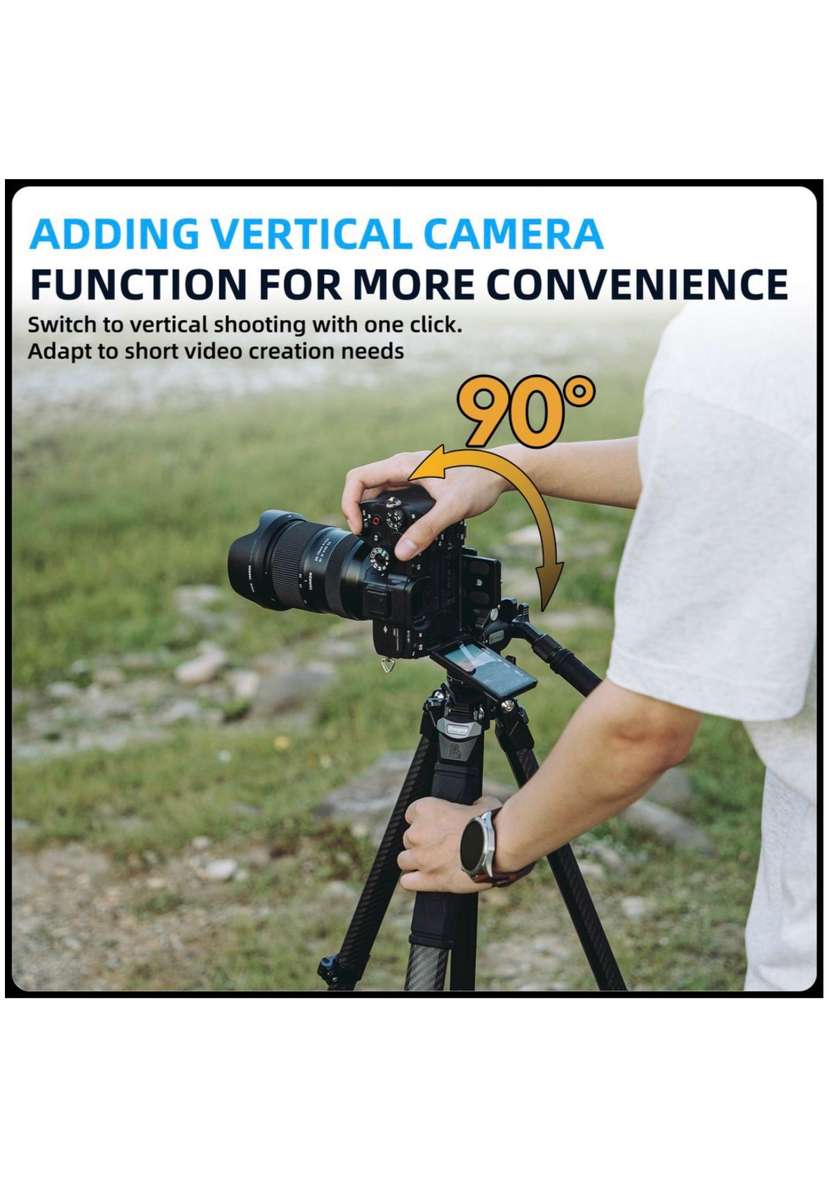 Fotopro Heavy-Duty Fluid Head Video Tripod Stand - Origin Plus Video