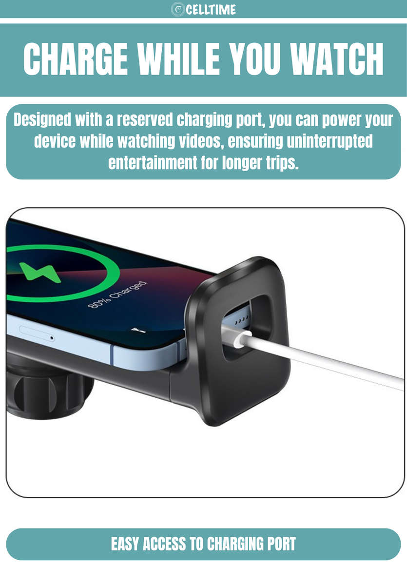 CellTime Adjustable Headrest Backseat Car Phone / Tablet Holder Mount Stand