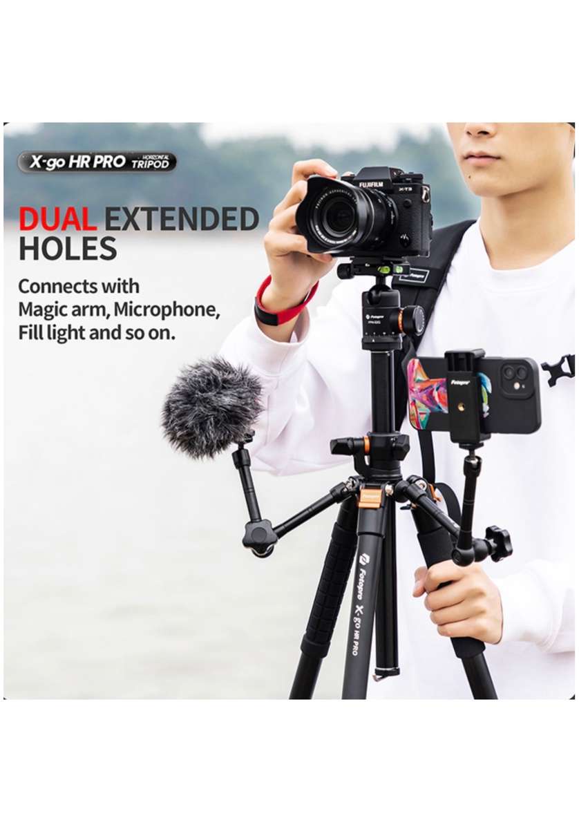 Fotopro Portable 360 Horizontal Camera Tripod/Monopod Stand - x-go HR Pro
