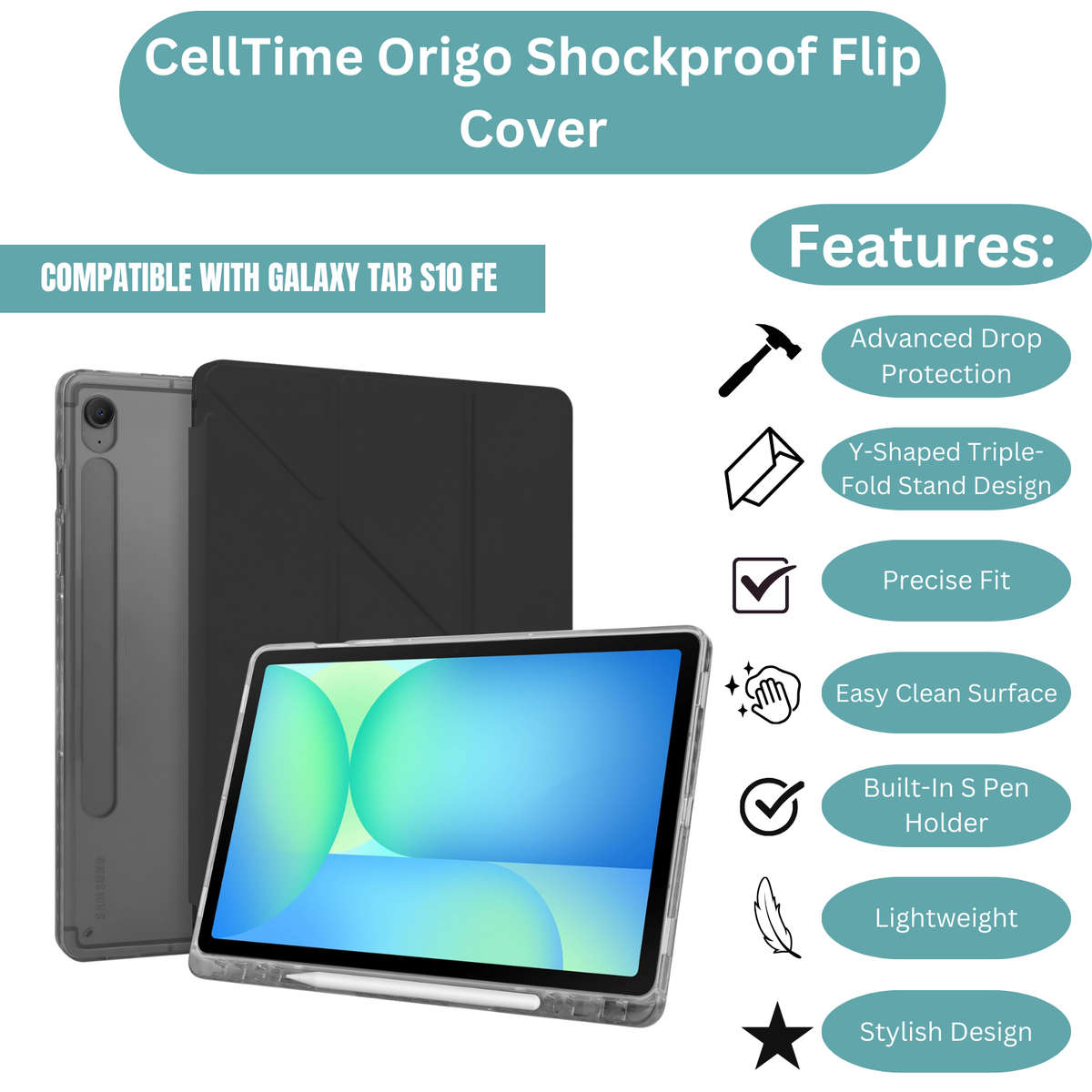 CellTime Case for Galaxy Tab S10 FE (10.9") Origo Cover