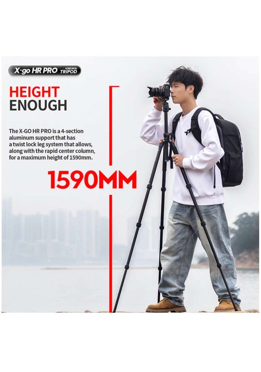 Fotopro Portable 360 Horizontal Camera Tripod/Monopod Stand - x-go HR Pro