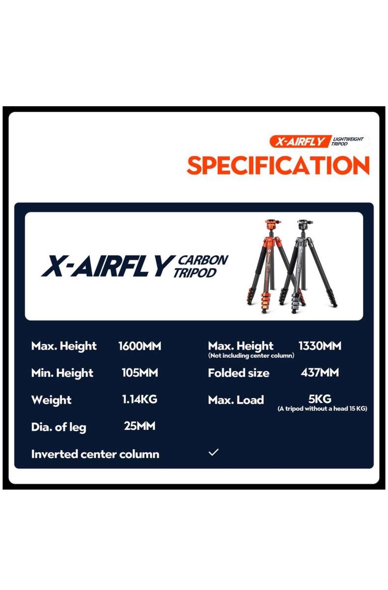 Fotopro x-Airfly Portable Lightweight Phone/Camera Tripod Stand