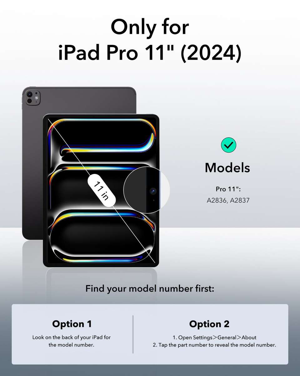 ESR Classic Hybrid Case for iPad Pro 11" (M4) 2024 Shockproof Cover