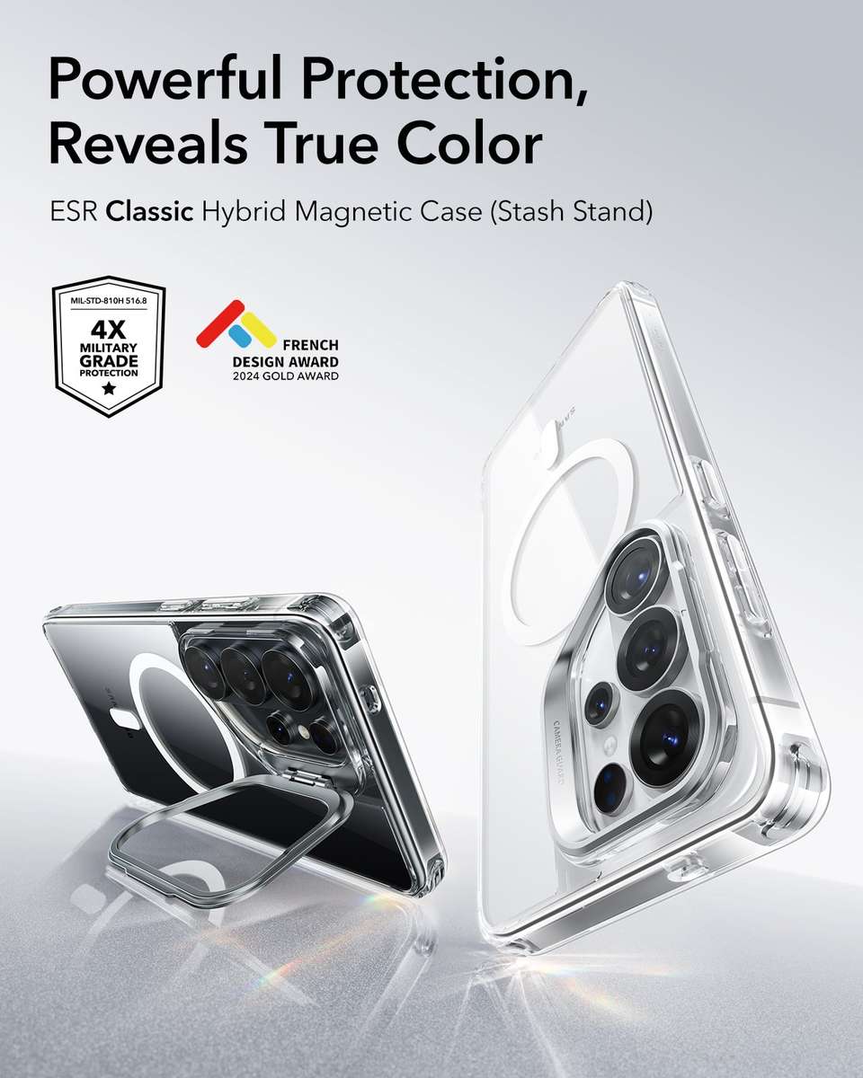 ESR Case with Stand Compatible with Galaxy S26 Ultra Hybrid MagSafe Cover