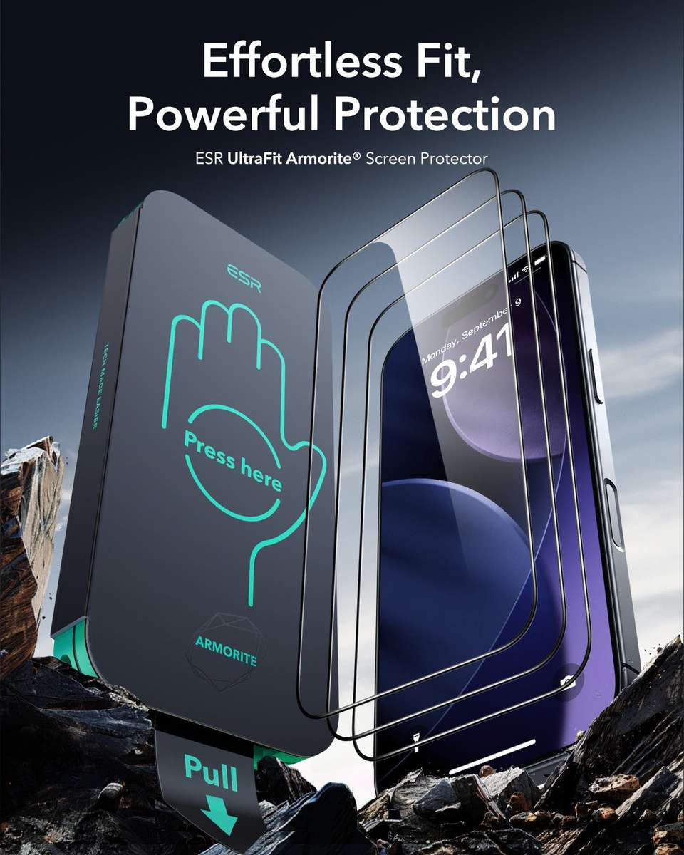 ESR Armorite Glass Screen Protector Compatible With iPhone 17 Pro - 3 Pack