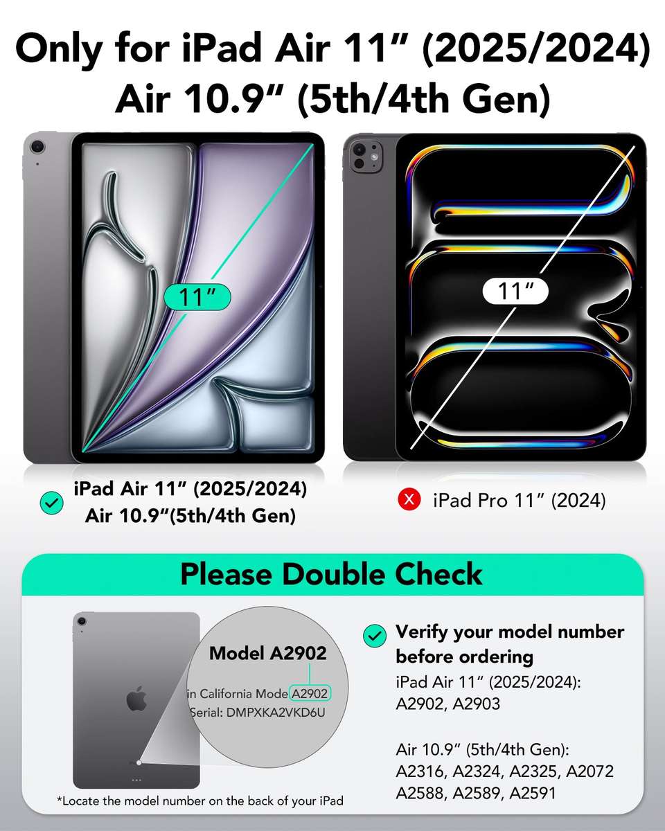 ESR Case Compatible with iPad Air 11" (M3) 2025 Shift Magnetic Cover