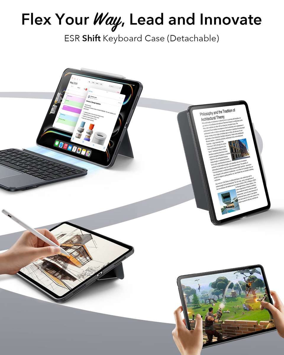 ESR Keyboard Case Compatible with iPad Air 11" (M4) 2026 Shift Cover