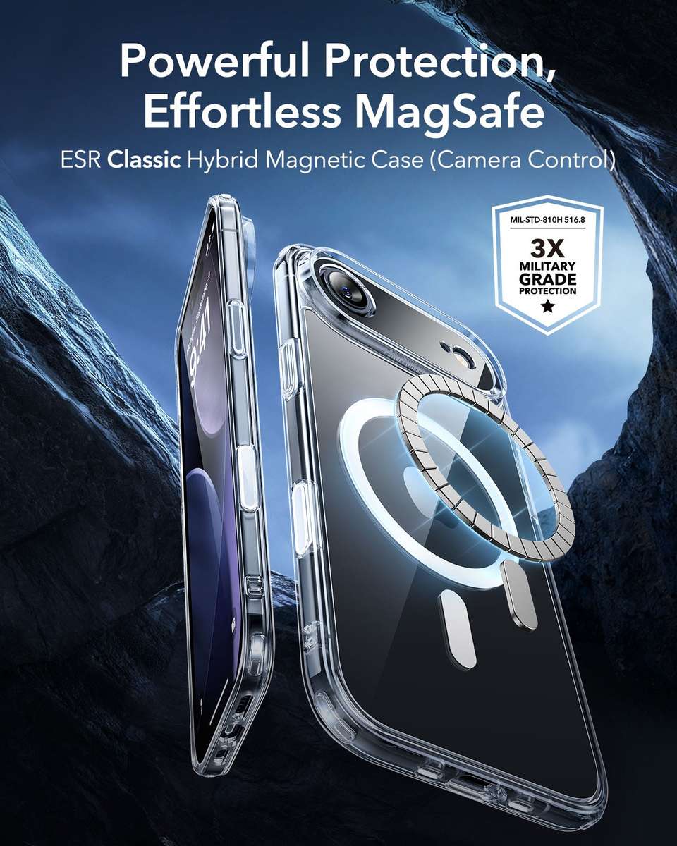 ESR MagSafe Case Set Compatible with iPhone 17 Air Hybrid Camera Button