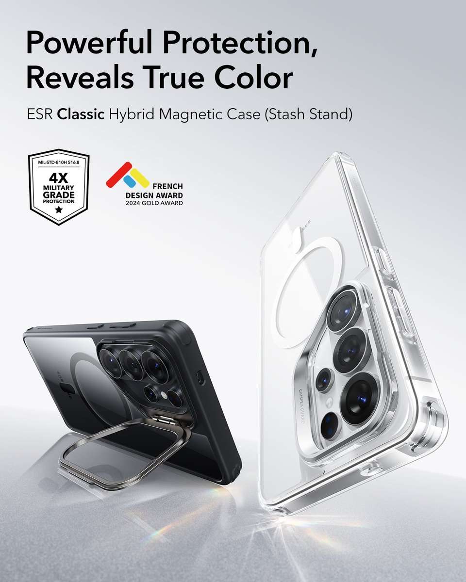 ESR Case with Stand Compatible with Galaxy S26 Ultra Hybrid MagSafe Cover