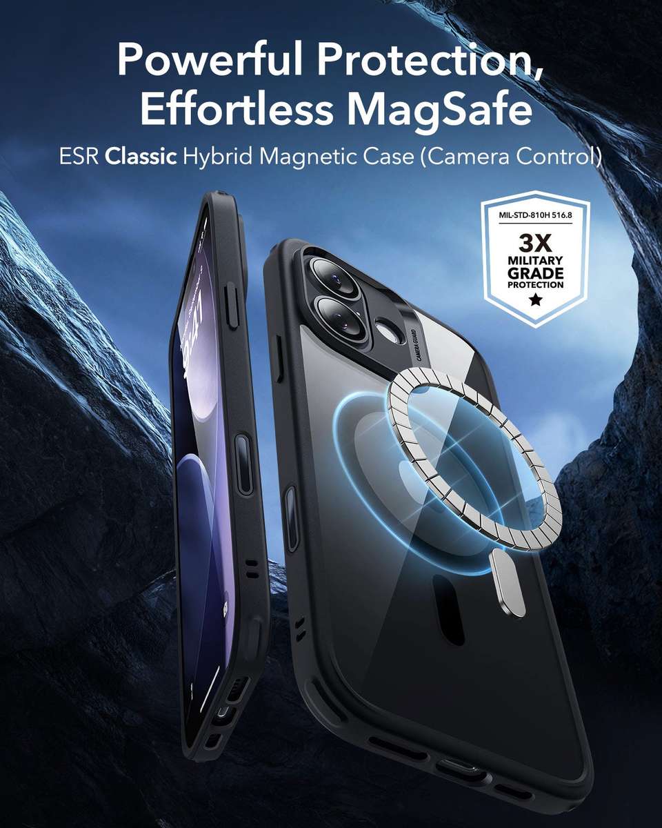 ESR MagSafe Case Compatible with iPhone 17 Hybrid Camera Button Cover