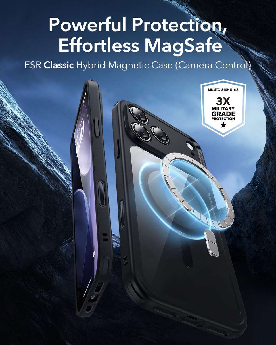 ESR MagSafe Case Set Compatible with iPhone 17 Pro/Max Hybrid Camera Button