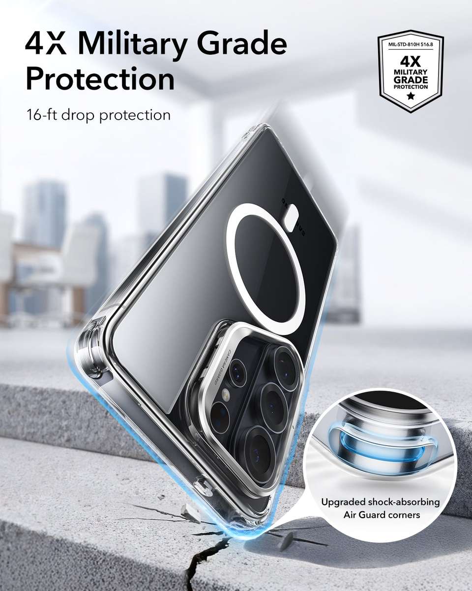 ESR Case with Stand Compatible with Galaxy S26 Ultra Hybrid MagSafe Cover