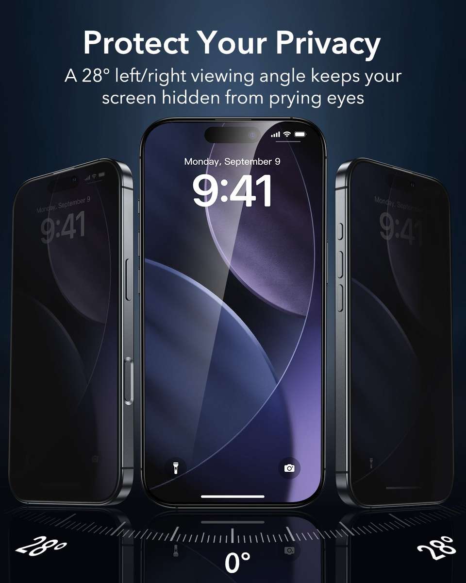 ESR Privacy Screen Protector Compatible with iPhone 17 Pro Max - 3 Pack