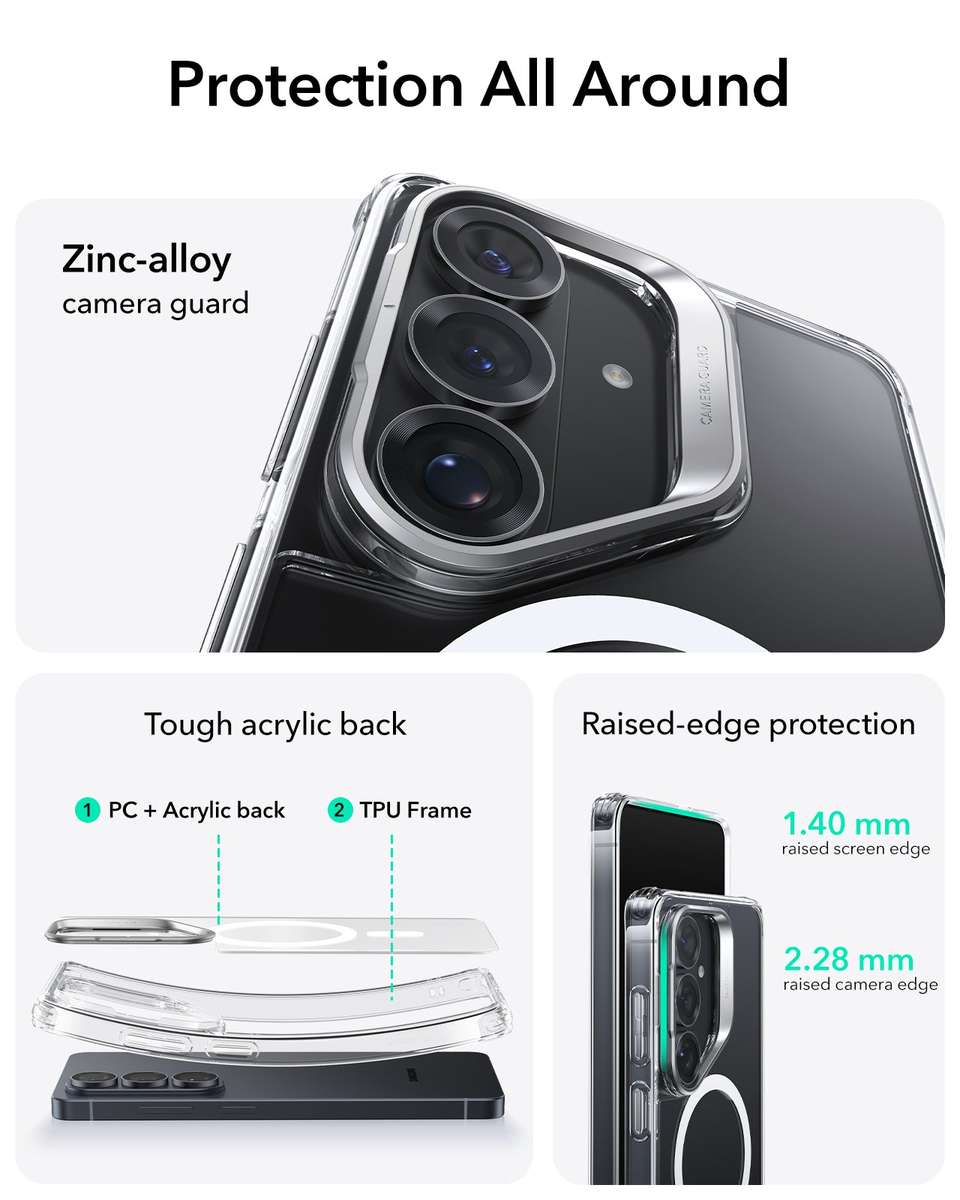 ESR Case with Stand Compatible with Galaxy S26/Plus Hybrid MagSafe Cover