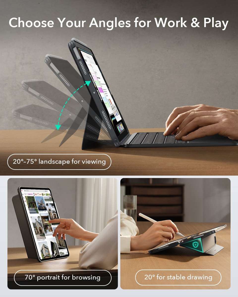 ESR Keyboard Case Compatible with iPad Air 11" (M4) 2026 Shift Cover